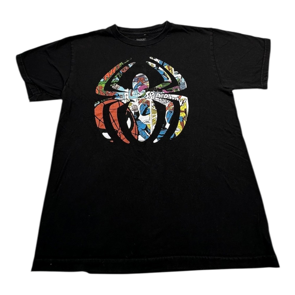 Marvel Spider Man Comic Graphic T Shirt Black Adult‎ M
